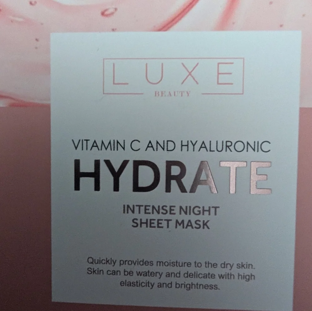 Luxe Hydrate Intense Night Sheet Mask - Pink